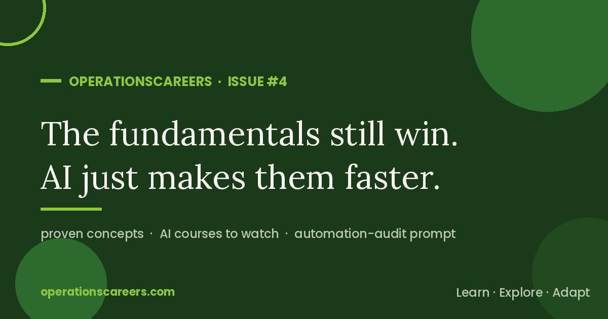 Operations fundamentals and AI Courses