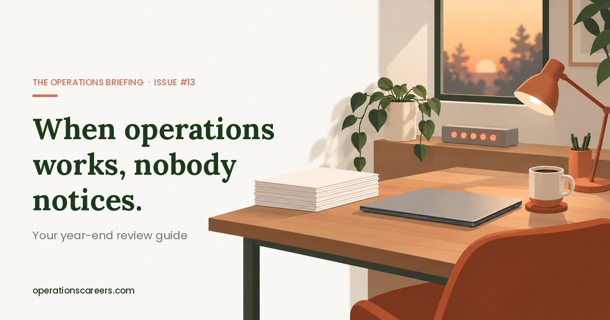 When operations works, nobody notices